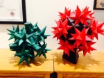 Two of Fr. Prucha's polyhedrons, now displayed in the history department.